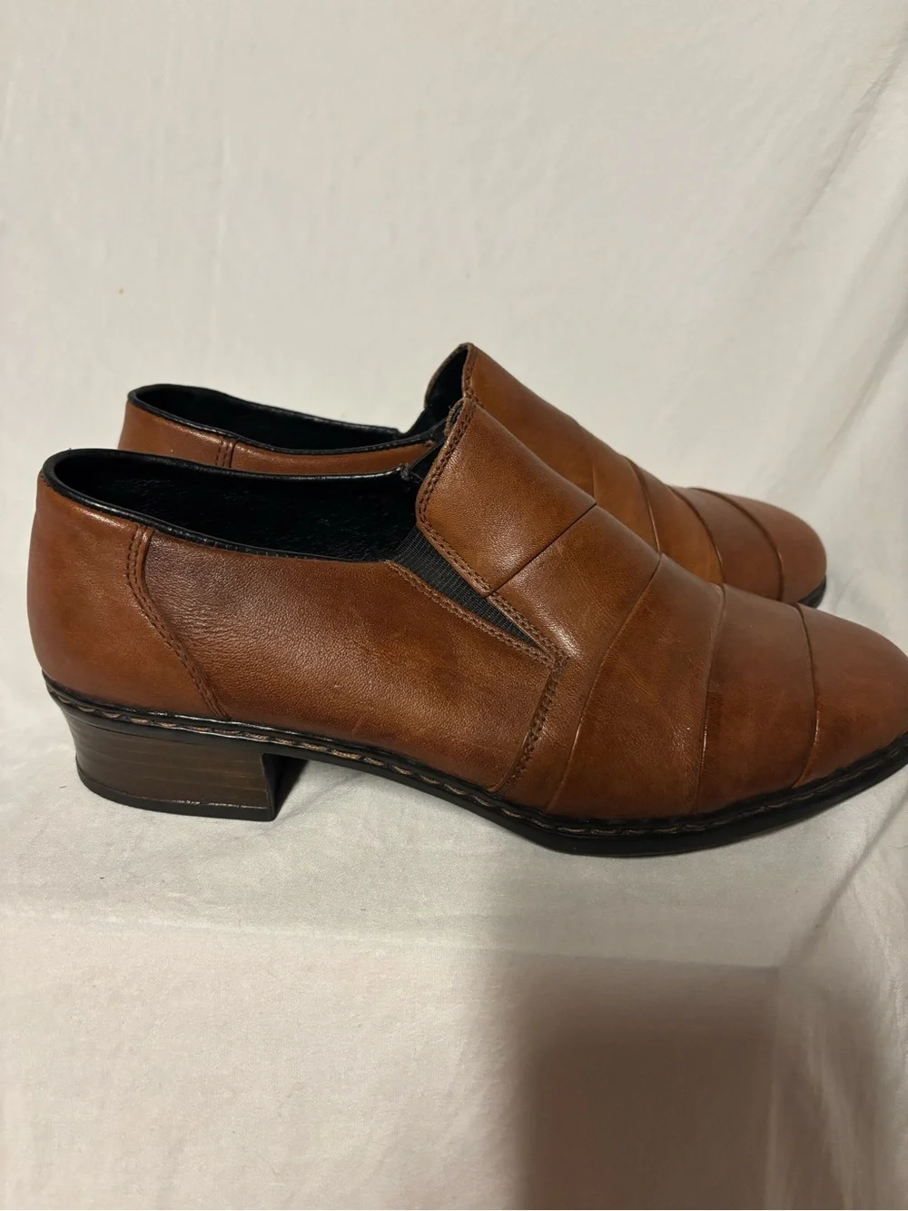 Rieker Leather Slip-On Low Bootie Dress Shoes